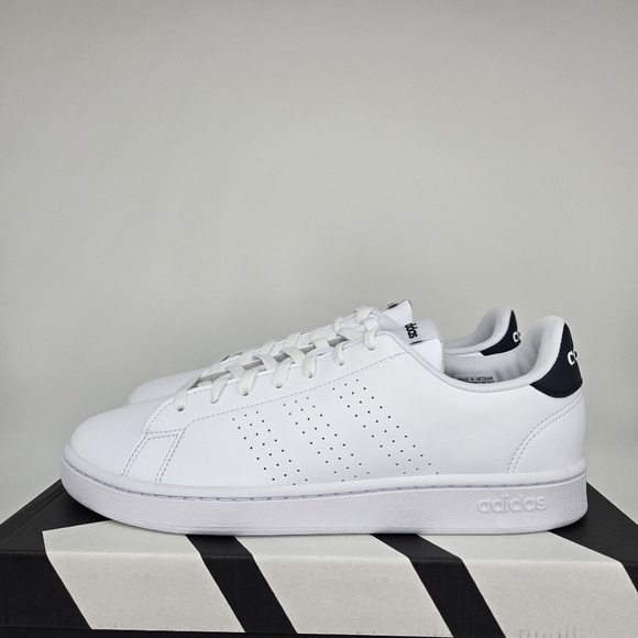 New Adidas Advantage \'White Legend Ink\' Men\'s Tennis Shoes Size 12